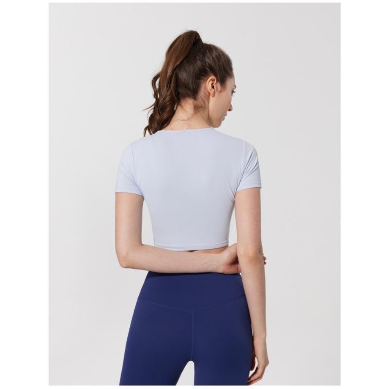 Summer Dance Fitness Sports Short Sleeve Blouse Top