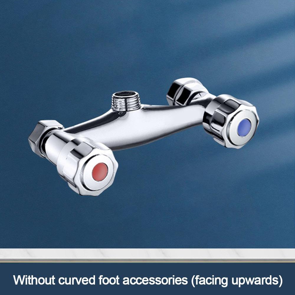 Hot and Cold Out Water Inlet Valve Metal Double Shower Faucet Valve Modern Diverter Valve