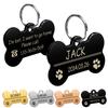 Medagliette Personalizzate per Cani Gatto Cucciolo ID Nome Collare Targhetta Ciondolo Accessori per Animali Osso/Zampa Glitter