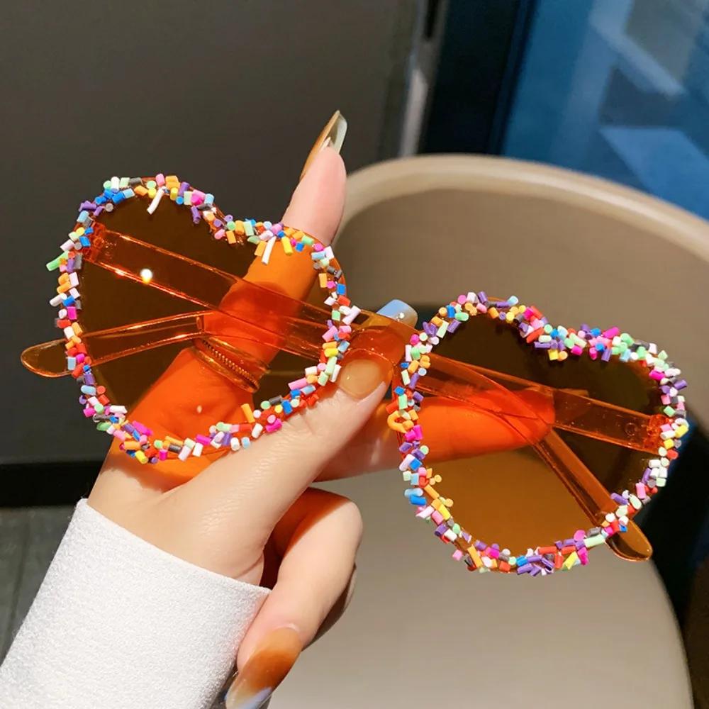 Y2K Luxury Vintage Sunglasses Heart Shape Candy Color Love Heart Sunglasses Beach Sun Glasses Party Eyewear