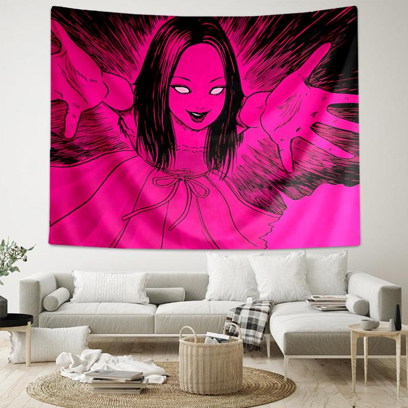 1pc Thriller Manga Junji Ito Tomie1 Tapestry, Living Room, Bedroom, Office, Party Decor, Ideal Festive Gift