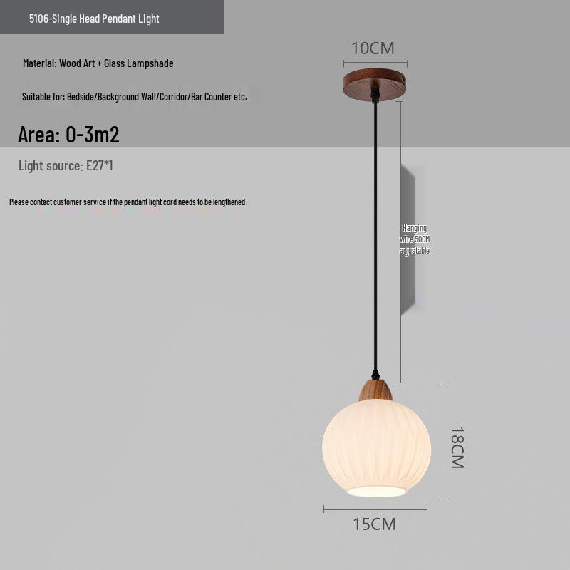 Chinese Retro Bedroom and Hallway Pendant Light