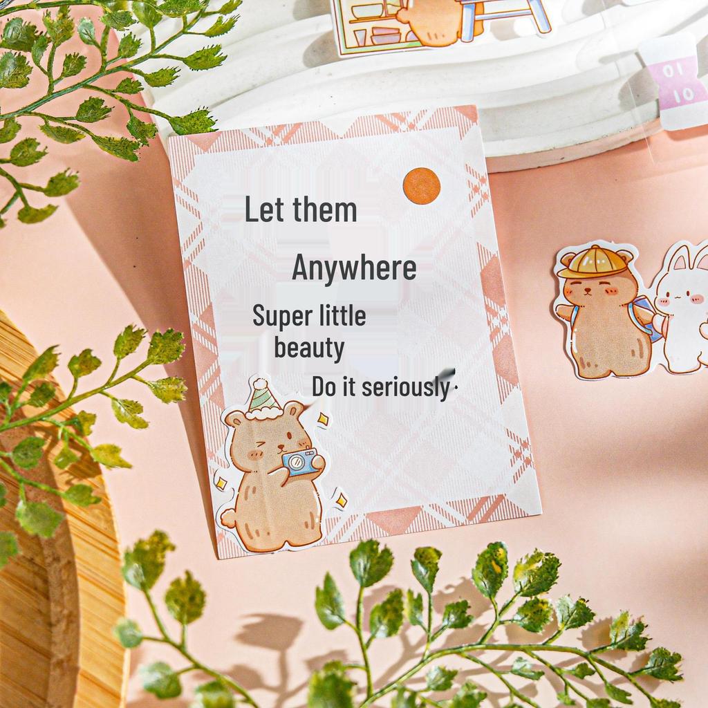 Notas Adesivas Fofas de Desenho Animado, Adesivos para Diário e Abas de Índice DIY - Etiquetas de Papelaria Estudantil Estilo Fresco