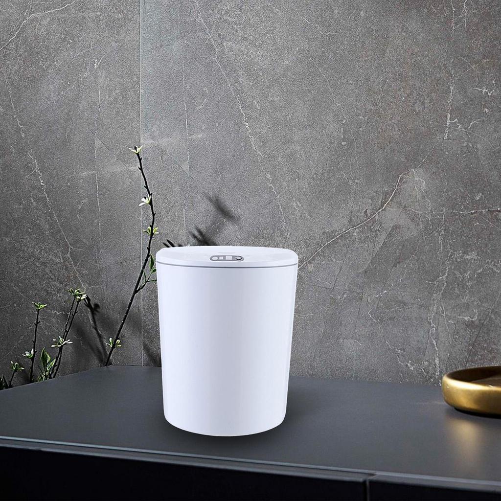 Trash Can, Touchless Automatic Plastic Garbage Bin Container with Lid, Water-Proof Waste