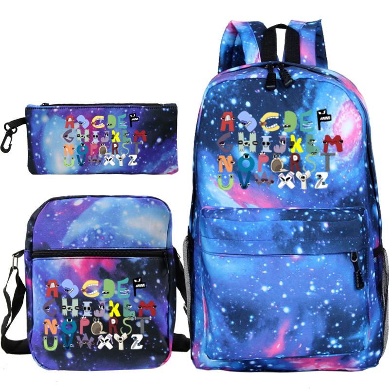 Game Alphabet Lore Alphabet Legend School Bag Backpack Shoulder Bag Pencil Case