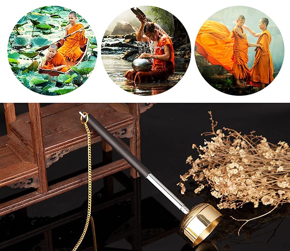 VIEAURA Extendable Orin with Storage Bag, Rinpo (Rin Stick), Buddhist Altar Accessories, Memorial Service, Compact, Portable, Mini