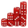 30Pcs Dice Set 6 Sided Round Corner White Number Dots Plastic Portable Game Dice for Board Games Math Teaching Red