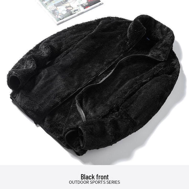 Men's/Women's Double-Sided Fleece Windbreaker: Thickened Jacket for Spring, Autumn, and Winter