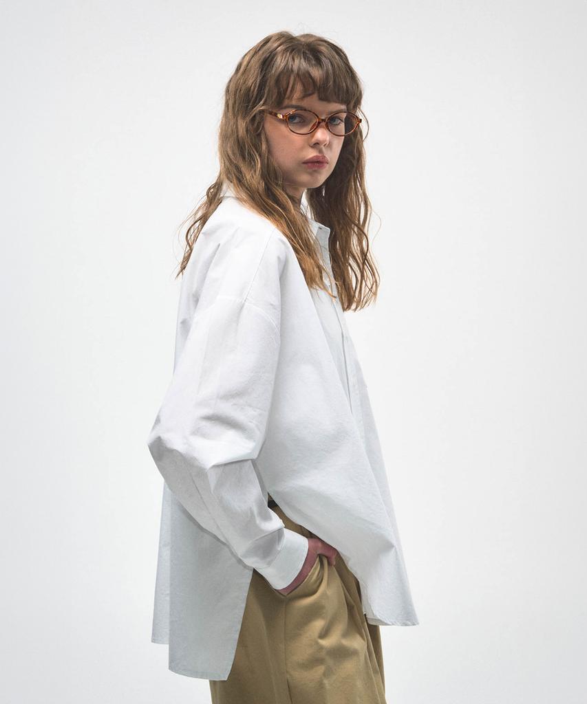 NEALIZE Oversized Cotton Shirt White