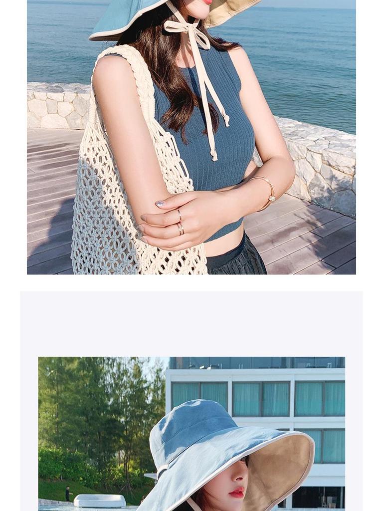 Women's Summer Sun Protection Hat with Large Brim and Face Covering