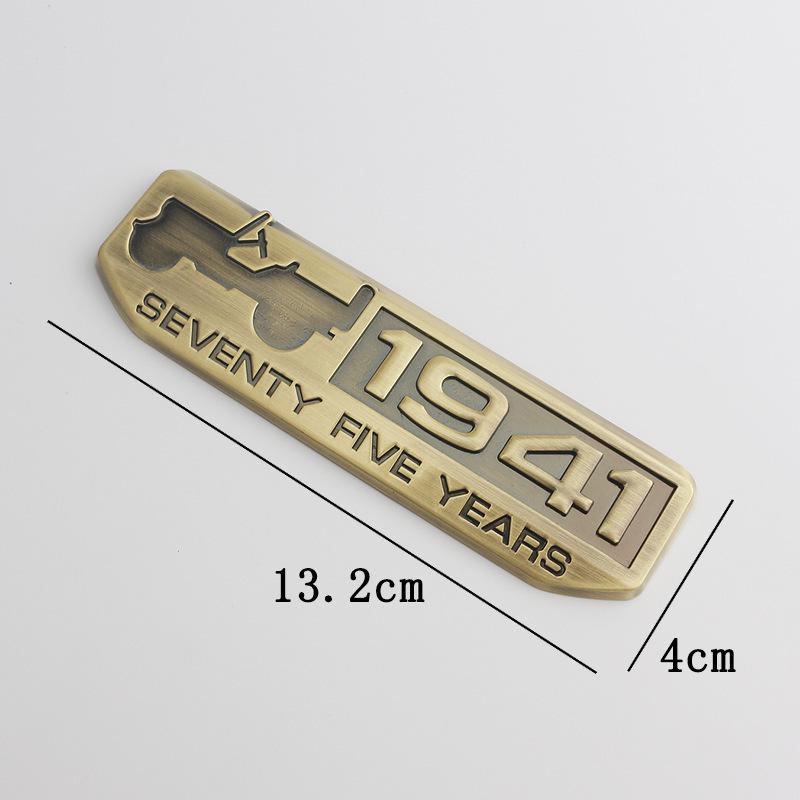 1941 Logo 75. výročí Zadní emblém Samolepka pro Jeep Wrangler & Compass
