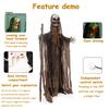 Tragbare faltbare Feiertagsdekoration Halloween Gruselige Animatronics Hexe Dekoration, Geräuschaktiviert Stehend mit Gruselig für Veranda Stimme, Horror