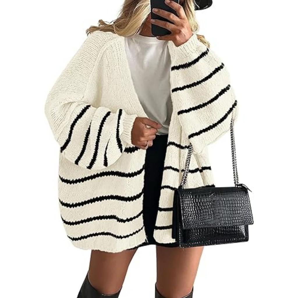 Women's Sweater Solid Color Long-sleeved Casual Loose Cardigan Sweater Jacket