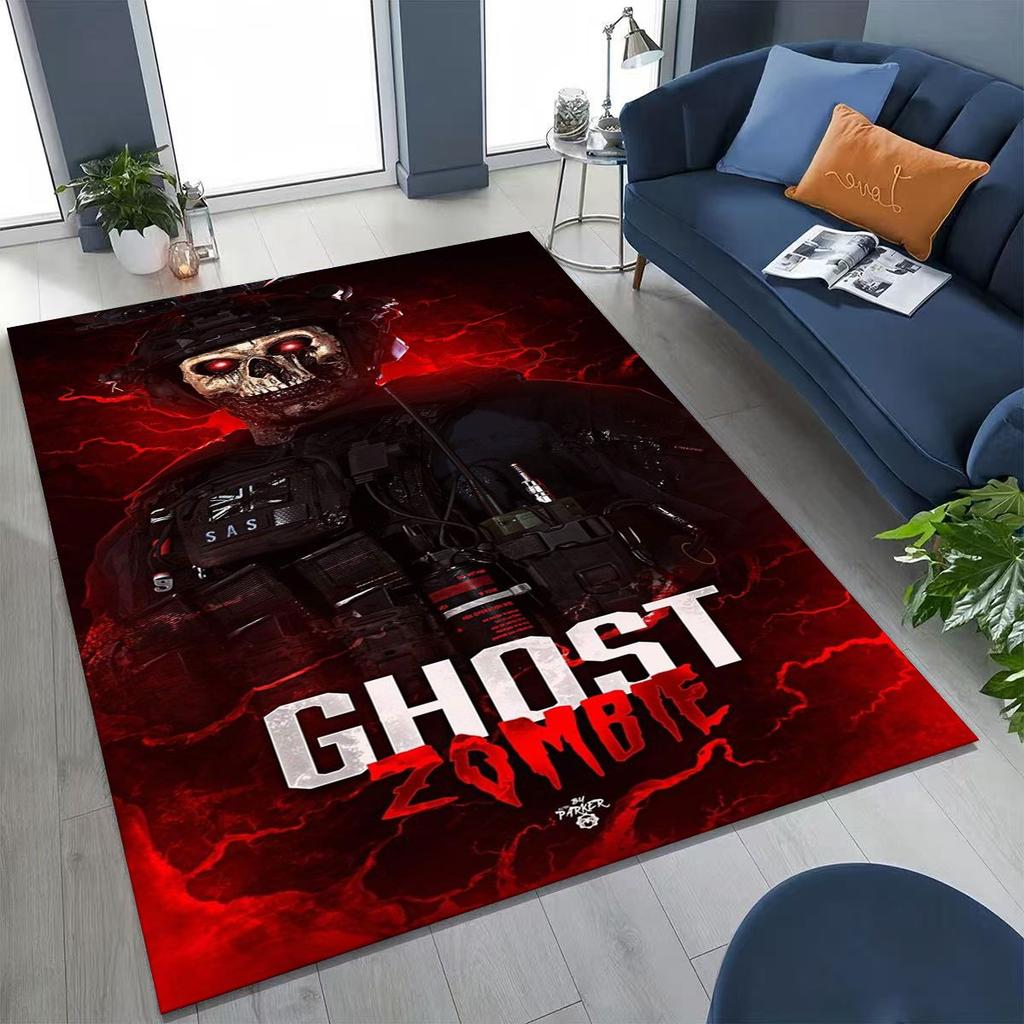 Classic Game Call of Duty Ghost Simon Cartoon Art  Rug for Bedroom Living Room Sofa Home Doormat Decor,Kids Non-slip Floor Mat