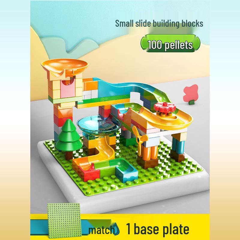 Feile House Slide Building Blocks for Kids 3+ - Hands-on Early Education Toy with Large Parts, Free Shipping