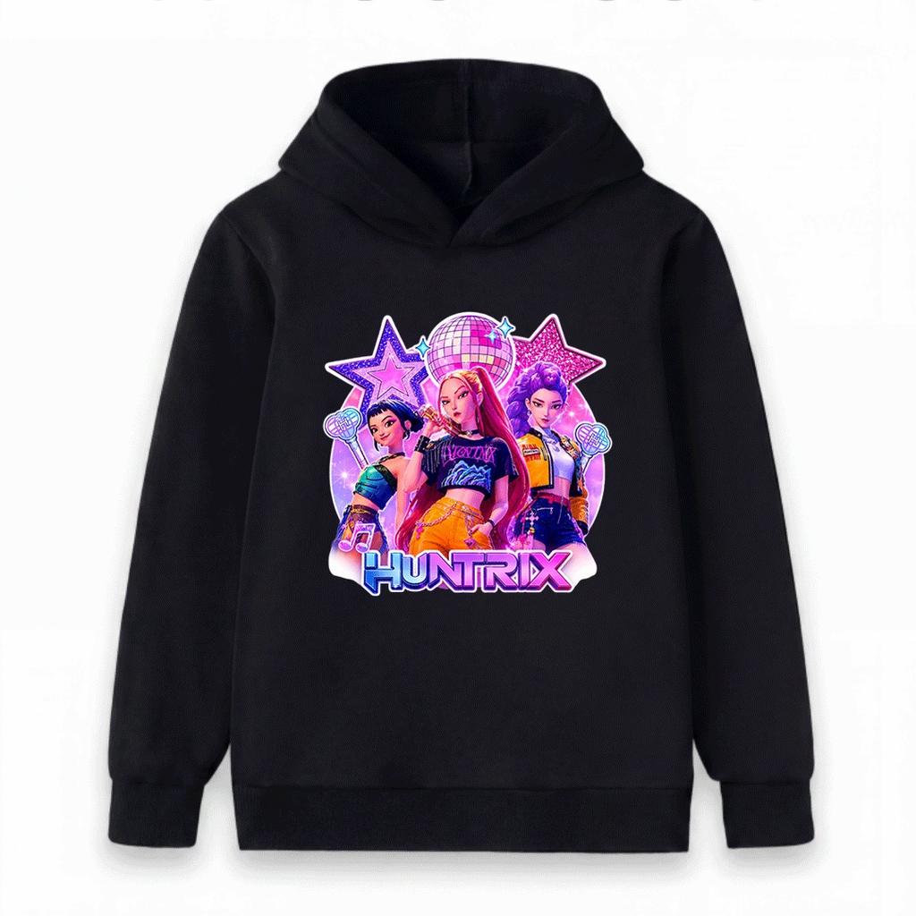 Kids Boys Girls Hoodie Sweatshirt Cute 3D Holographic K-pop Girls Print Casual Long Sleeve Pullover for Daily Party Wear