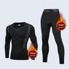 Ensemble Thermique de Compression Hivernal: Couche de base hautement élastique, à séchage rapide et chaude pour le sport et le fitness