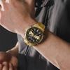 Fashion Golden Men Watch Multi-functional Quartz Wrist Watches Quartz Analog + LED Digital Movement Waterproof Steel Strap