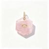 1pc Faceted Geometric Natural Stone Pendants with Inlaid Zircon Charms for Necklace Amethyst Pink Crystal Jewelry Making