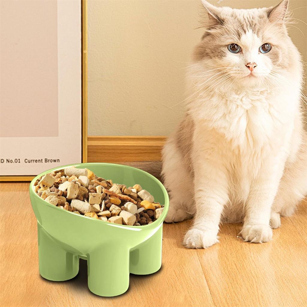 Elevated Tilted Pet Bowl – Ergonomic Raised Feeding Dish For Small Dogs And Cats – Non- Macaron Color Food And Water Bowl