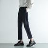 Men's Casual Slim-Fit Drape Nine-Point Suit Pants