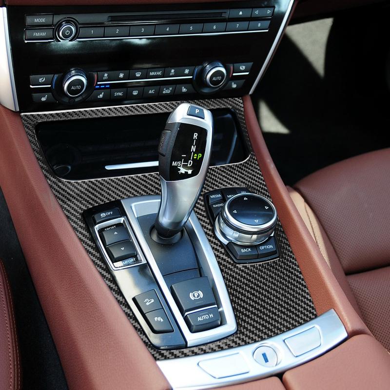 Carbon Fiber Car Accessories Interior Gear Shift Dashboard Window Lift Cover Stickers Trim For BMW F07 5 Series GT 2010-2017