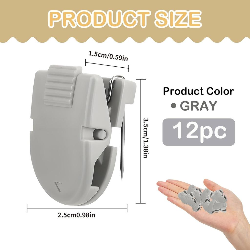 12 Pcs Cubicle Clips for Fabric Walls, Durable Plastic Cubicle Wall Clips and Cubicle Wall Hangers for Pictures, Sturdy Cubicle P for Office