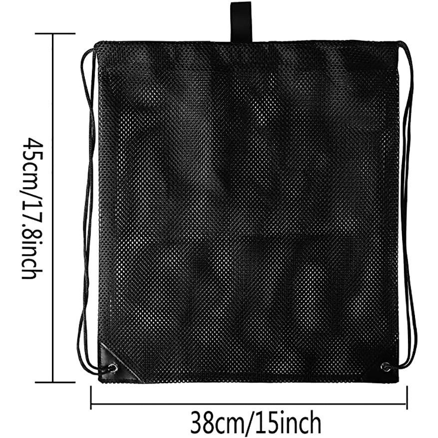 Portable Mesh Drawstring Bag for Groceries, Beachwear, Gym Gear, and Laundry