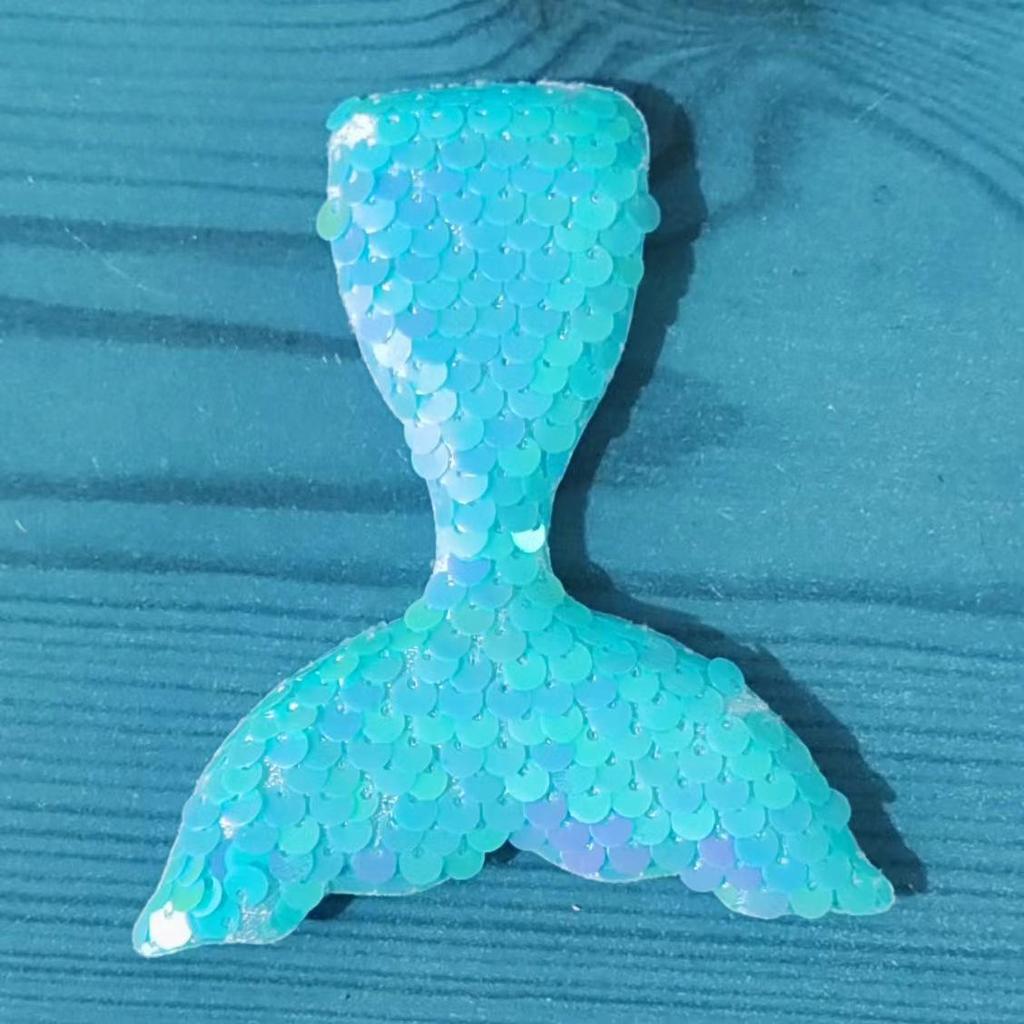 Accessori per Capelli a Forma di Coda di Pesce con Paillettes da Sirena per Bambini