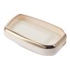 4-Button Key Fob Cover for Toyota Full Cover Key Fob Case Gold Edge Car Key Protection Cover Key Fob Shell Smart Remote Key Case