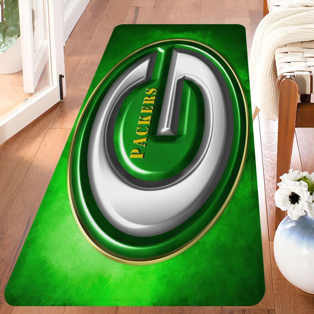 Green BayS PackerS Room Mats Anti-slip Absorb Water Long Strip Cushion Bedroon Mat Household Carpets