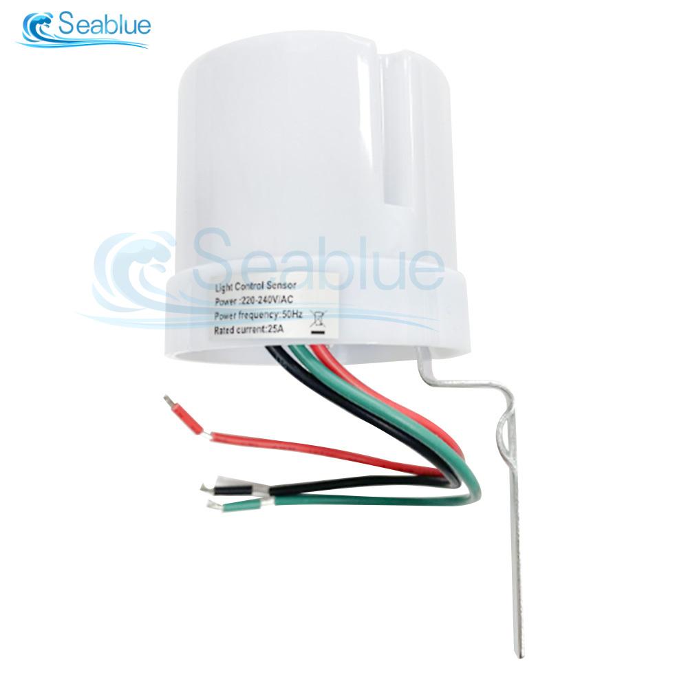 AC220-240V 25A Умный выключатель Влагозащищенный датчик Уличный фонарь Наружный Выключатель-контроллер Регулируемый Фотоэлектрический Защита от помех