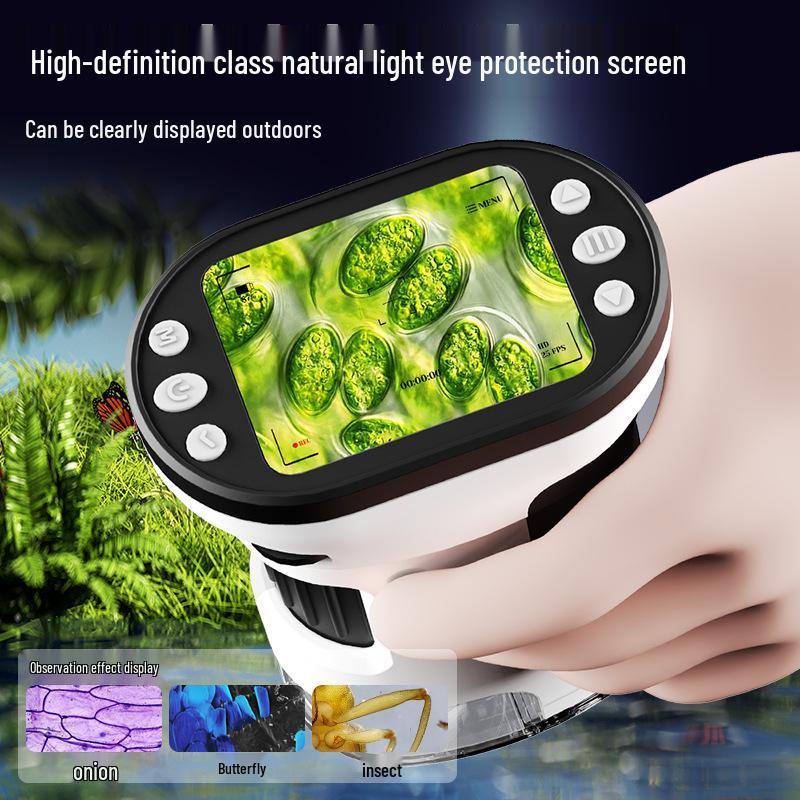 Xueyouma High Definition Digital Microscope with Display for Children and Students' Science Education