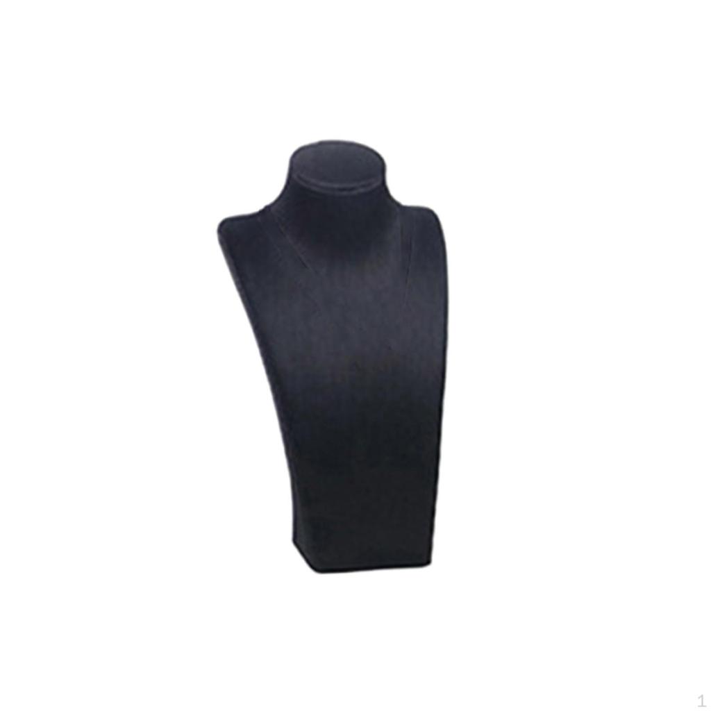 Elegant Necklace Stand, PU Leather Jewelry Display Retro Mannequin Bust, Tabletop Storage