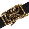Mens Fashion Novelty Belts Antique Golden Scorpion Belt Buckle Automatic Buckle Ratchet Belt