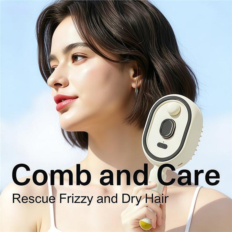 YCOC-Rechargeable Electric Sprays Air Cushion Massage Comb Steam Brush For Hair Straightener A
