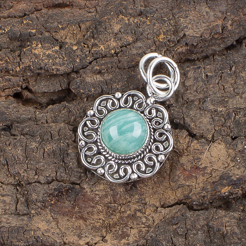 Amazonite Gemstone Jewelry, Handmade Boho Pendant, Beautiful Silver Pendant, Amazonite Silver Jewelry Gift For Sister