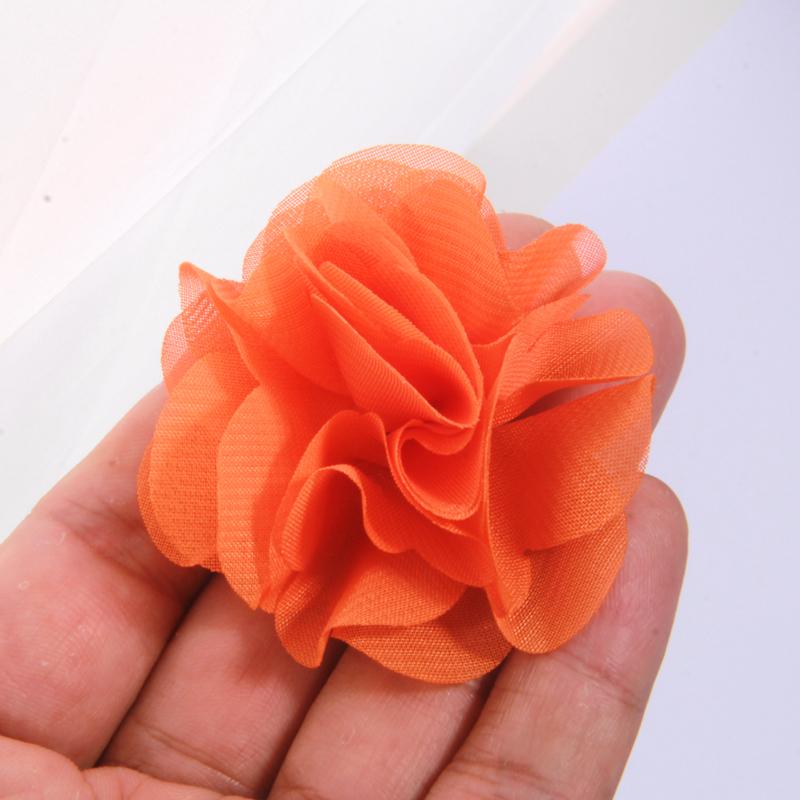10 Stück 2,6" Tüll Niedlich Handgefertigt Kern Organza Chiffon Stoff Künstliche Gaze Blume Hochzeitskleid Hüte Stirnband Brosche DIY Zuhause