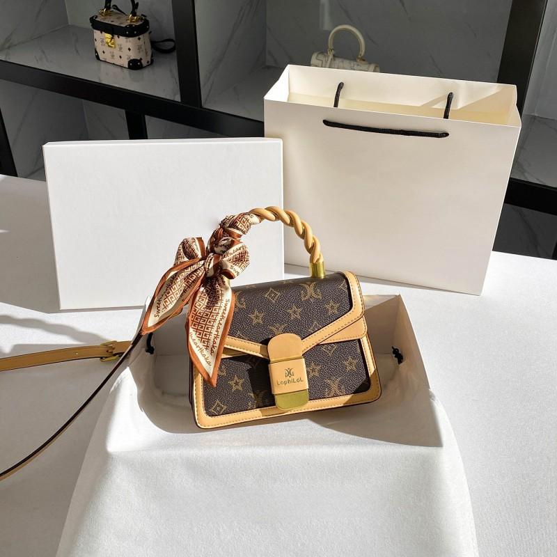 Light Luxury Embroidery Women s Bag Cross-shoulder Portable Fashionable High-end Small Square