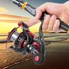 Kombinovaný rybářský prut a naviják 1,8-3,6M uhlíková teleskopická hůl s přívlačovou brzdou Powrful Fishing