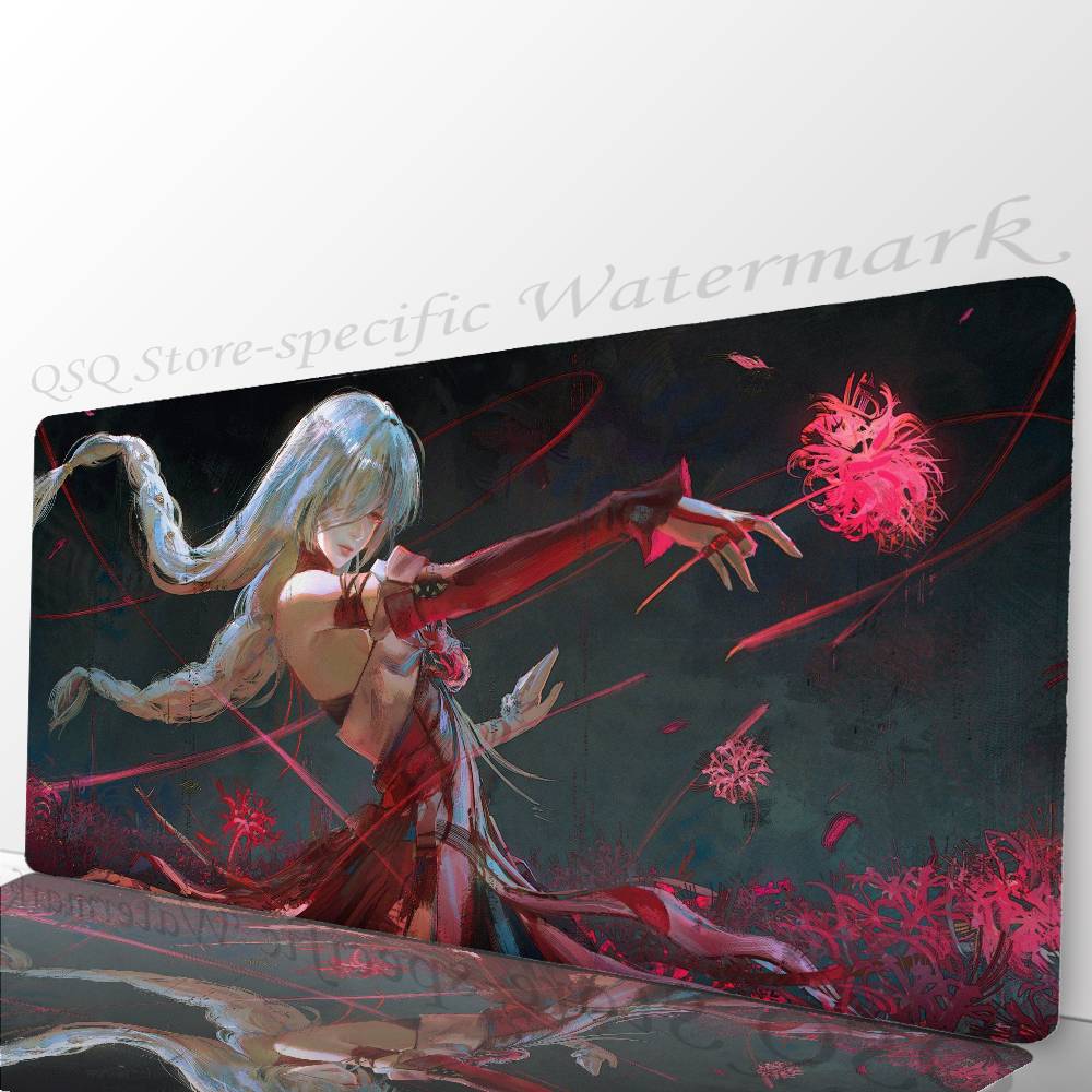 Philolova Anime Game W-Wuthering Waves Mousepad Mouse Mat Desk Mat With Pad Gaming Accessories Prime Gaming XXL Keyboard Pad P