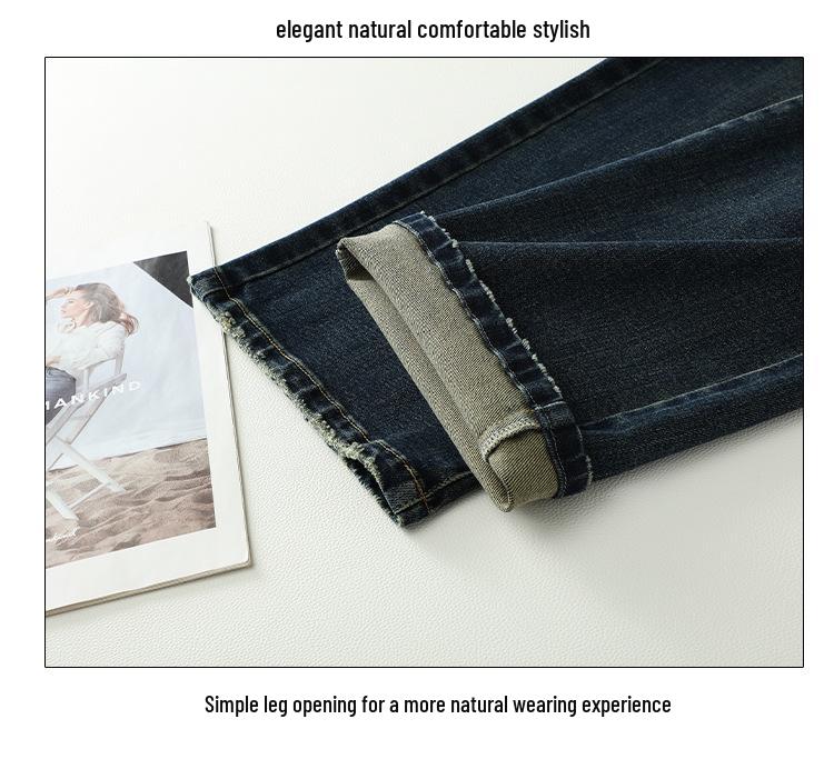 High-Waist Drapey Loose Straight-Leg Wide Jeans for Women - Versatile Slimming Floor-Length Casual Trousers