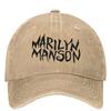 Marilyn Manson Black Metal Music Unisex Style Baseball Caps Distressed Cotton Caps Hat Classic Outdoor Workouts Headwear