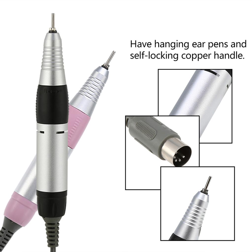 4 Colors Electric Nail Art Drill Handle Handpiece Manicure Pedicure Tools Accessories