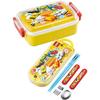 Skater Lunch Box Trio Set Chopsticks Spoon Fork Tomica 24 For Children Antibacterial Treatment Easy to Open Sliding Type Made in Japan TACC2AG-A