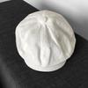 Letnie Czapki Gazeciarze z Dużą Główką Len Duży Rozmiar Ośmiokątny Kapelusz Cienki Oddychający Brytyjski Retro Artystyczny Beret Kapelusz Malarza Damskie