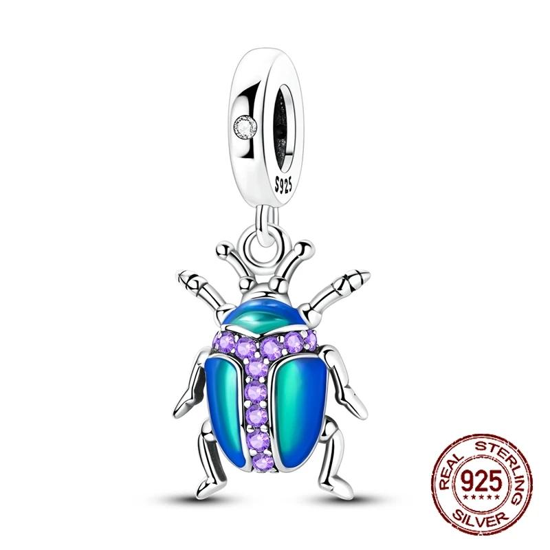 Flower Leaf Charms Bead Copper Dragonfly Dangle Pendant Fit Bangle Bracelet Necklace Diy Jewelry