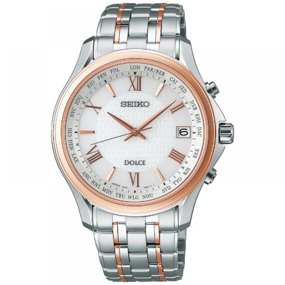 

SEIKO [Часы с солнечным радиоуправлением] Dolce (DOLCE) SADZ202 Розовое золото/серебро [подлинный]