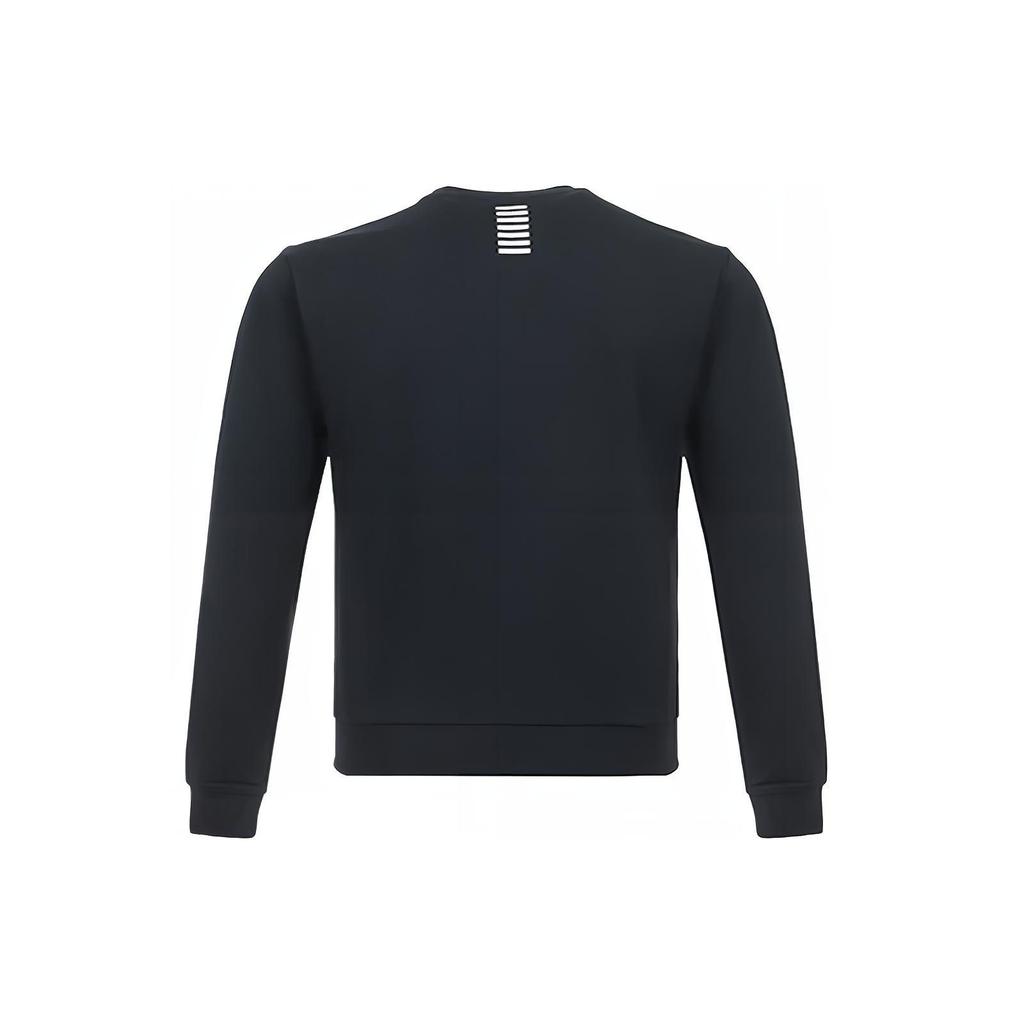 Emporio Armani Solid Color Long Sleeve Sports Hoodie Men hoodies Navy-Blue 8NPM52PJ05Z1578