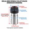 8MM Inner Diameter Collet Chuck Extension ER11 Series ER11 Collet Holder  Drilling Machine